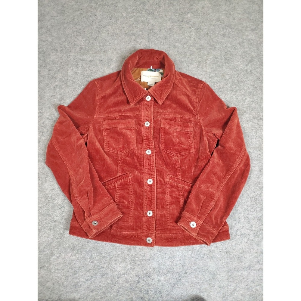 Anthropologie Pilcro and the Letterpress Corduroy Jacket Size Small Burgundy